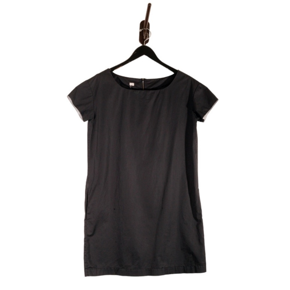Makie Clothier NYC Short Sleeve Back Zipper Sheath Dress Pockets Black Luxury M